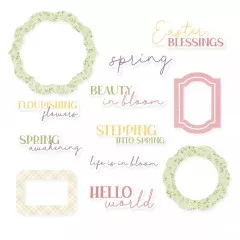 Piatek13 - Paper Ephemera Set - Spring is Calling - Frames & Words