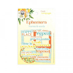 Piatek13 - Paper Ephemera Set - Frames and Words - Fresh Lemonade