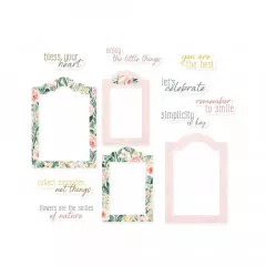 Piatek13 - Paper Ephemera Set - Frames and Words - Flowerish