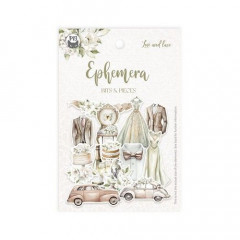 Piatek13 - Paper Ephemera Set - Love and Lace - Bits & Pieces