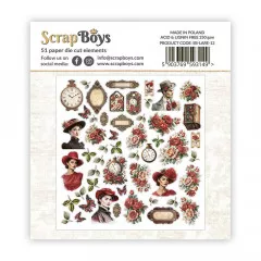 ScrapBoys - Die-Cut Elements - Lady in Red