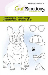 Clear Stamps - Bulldogge mit Zubehör