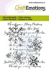 Clear Stamps - Text und Schneeflocken