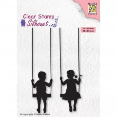 Clear Stamps - Silhouette Kinder schwingen