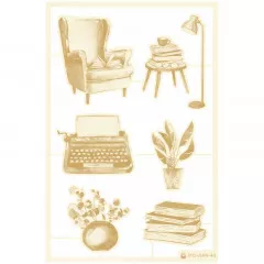 Piatek13 Chipboard Embellishments - Garden of Books 01