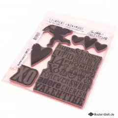 Cling Stamps by Tim Holtz - Valentine Silhouets