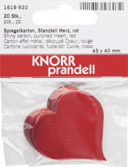 Stanzteile Spiegelkarton Herz, rot