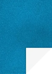 Glitterkarton A4, pfauenblau