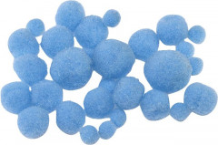 Pompons, blau