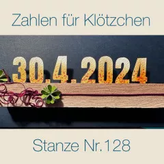 Stanzschablone - Zahlen für Klötzchen