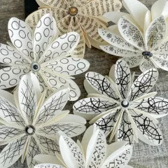 6 neue Stempelmotive für Faltblume Nr. 16 S-2