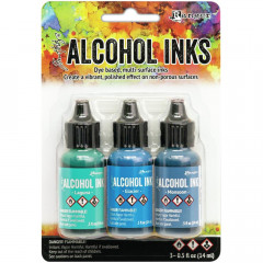 Alcohol Ink Kit - Teal Blue Spectrum