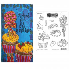 Dylusions Cling Stamps - Bake It Yourself