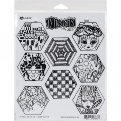 Dylusions Cling Stamps - A Heck of Hexies