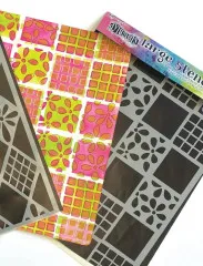 Dylusions Stencils - Square Dance (small)