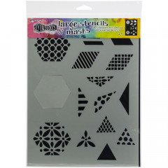 Dylusions Stencils 1 1/2 Inch - Quilt (Large)