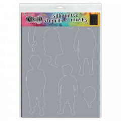 Dylusions Stencils Silhouette 9x12 - Grandkids