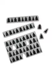 Simon Hurley 6x6 Cling Stamps - Evergreens