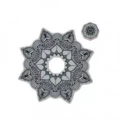 Simon Hurley Cling Stamps - Background Flowering Mandala