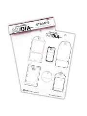 Dina Wakley Media Cling Stamps - Perforated Tags