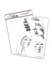 Dina Wakley Media Cling Stamps - Side Eye