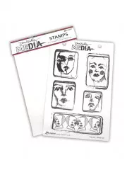 Dina Wakley Media Cling Stamps - Squared