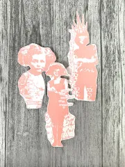Dina Wakley Media Cling Stamps - Collaged Girls