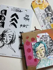 Dina Wakley Media Cling Stamps - Make Things Happen