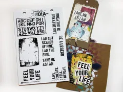 Dina Wakley Media Cling Stamps - Alphas