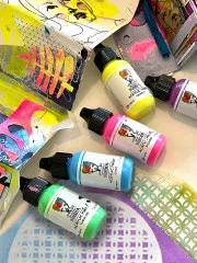 Dina Wakley Media Stencil - Coasters 4