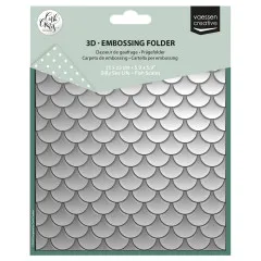 Verpackung des Vaessen 3D Embossing Folders Fish Scales 15 x 15 cm mit Schuppenmuster