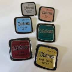 Tim Holtz Distress - Enamel Collector Pin - Set 10