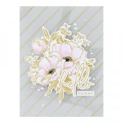 Spellbinders Glimmer Hot Foil Plate & Die Set - Anemone Glimmer Blooms