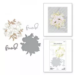 Spellbinders Glimmer Hot Foil Plate & Die Set - Anemone Glimmer Blooms