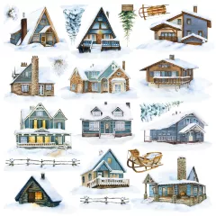 Winter Journey - 6x6 Vellum Fussy Cut Pad