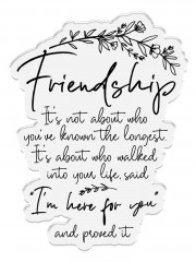 Clear Stamps - Friends for Life I m here for you