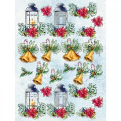 Die Cut Topper 9x12 Paper Pad - 3D XMas Winter Joy