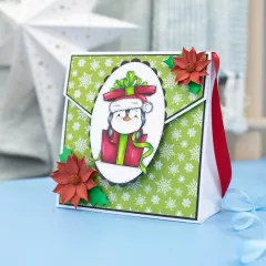 Clear Stamps - Cute Penguin - Sending Holiday Cheer