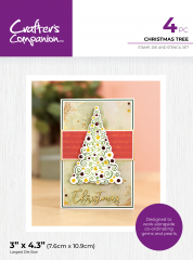 Stamp, Stencil & Cutting Die - A touch of Sparkle - Christmas Tree