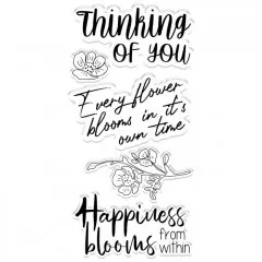 Stencil and Clear Stamps Set - Happiness Blooms