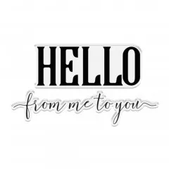 Brushletter Clear Stamps - Hello From Me To You