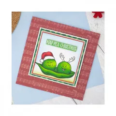 Clear Stamps - Xmas Punny Sentiments Hap-pea Christmas