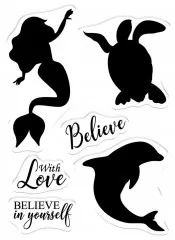 Stencil and Clear Stamps - Silhouette Believe in Yourself