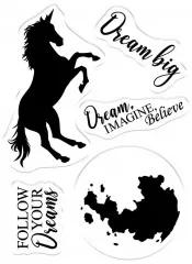 Stencil and Clear Stamps - Follow Your Dreams