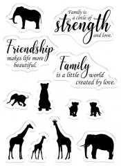 Stencil and Clear Stamps - Silhouette Strength and Love