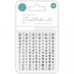 Craft Consortium Adhesive Rhinestone Gems - Clear