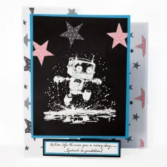 Cosmic Shimmer - Cling Stamps - Bot-ology Rainy Day by Andy Skinner