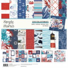 Simple Stories Vintage Seas 12x12 Collectors Essential Kit