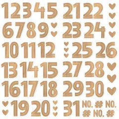 Simple Stories Foam Number Sticker - Hearth and Holiday