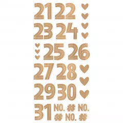 Simple Stories Foam Number Sticker - Hearth and Holiday